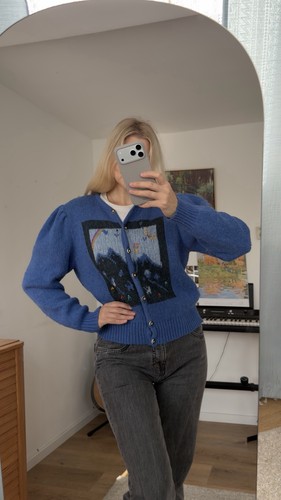 Vintage alpaka strickjacke - vintage,