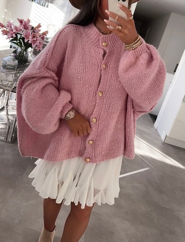 Oversize strickjacke cardigan - strickjacke,