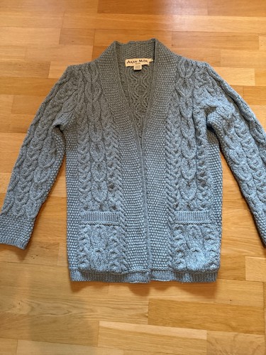 Aran damen cardigan graublau - damen,