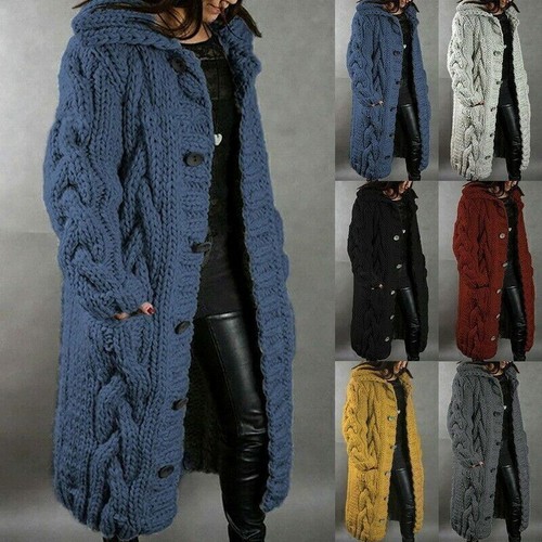 Damen lange strickjacke - strickjacke, mantel