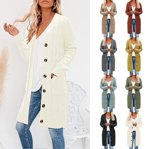 Damen langarm strickjacke - langarm,