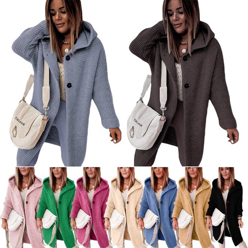 Damen lange strickjacke winter - damen,