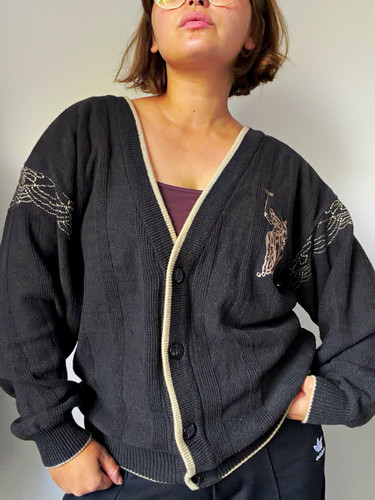 Vintage strickjacke cardigan - ,