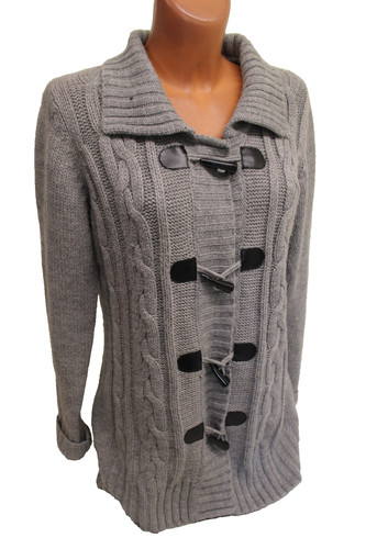Lange strickjacke mit wolle - mit, l