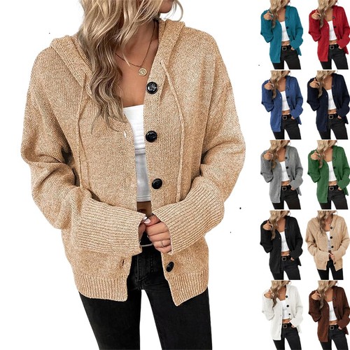 Damen hoodie strickjacke - damen,