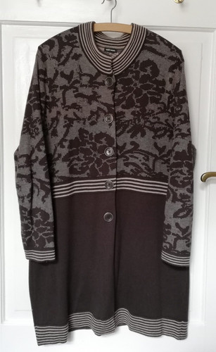 Lange braune strickjacke - braune,