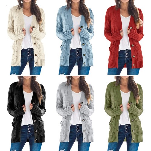 Damen strickjacke langarm - langarm, mit