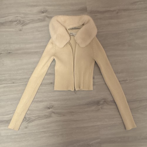 Cropped strick cardigan - strick, beige