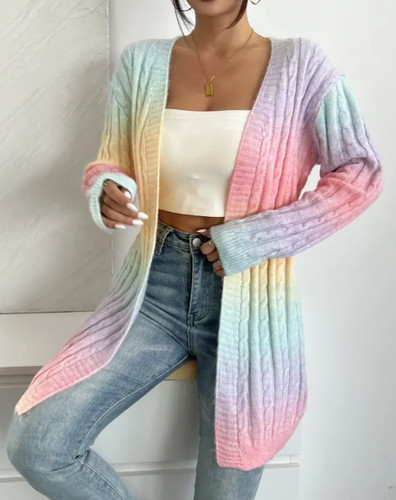 Strickjacke mit zopfmuster - mit, in