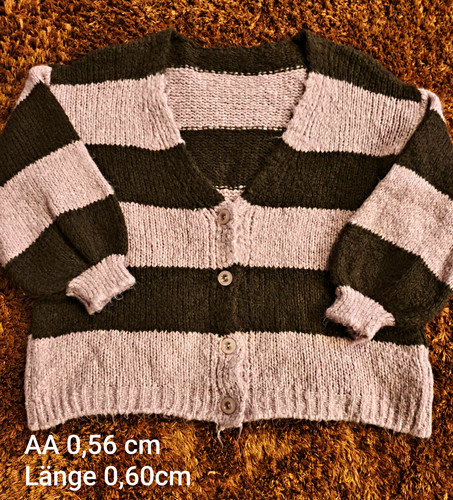 Damen strickjacke gestreift - strickjacke,