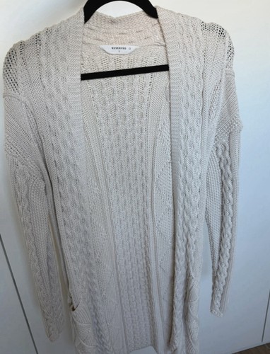 Lange strickweste beige - lange,