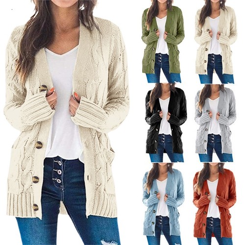 Damen strickjacke langarm mit - damen,